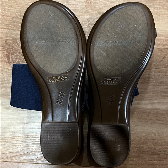 Women's Navy and Brown Sandals - Picture 3 of 4